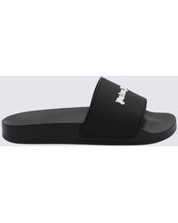 Palm Angels - Black And White Rubber Slides - Lyst