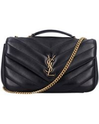 Saint Laurent - Loulou Medium Chevron-Quilted Lambskin Bag - Lyst
