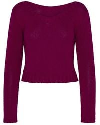 Charlott - Fuchsia Cotton Sweater - Lyst