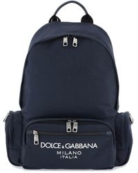 Dolce & Gabbana - Nylon Backpack With Logo - Lyst