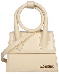 Jacquemus - 'Le Chiquito Noeud' Ivory Crossbody Bag With Logo - Lyst