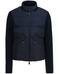 Moncler - Lightweight Down Jacket With Logo - Lyst