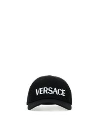 Versace - Black Cotton Baseball Cap - Lyst