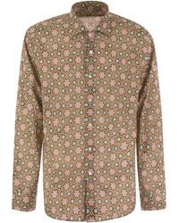Fedeli - Printed Stretch Cotton Voile Shirt - Lyst