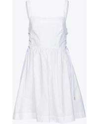 Pinko - Mini Dress With Side Lacing - Lyst