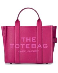 Marc Jacobs - The Leather Medium Tote Lipstick Handbag - Lyst