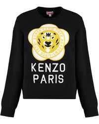 KENZO - Wool-Blend Crew-Neck Sweater - Lyst