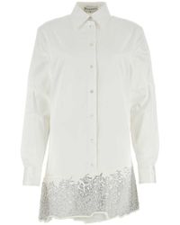 JW Anderson - Distressed Glitter Hem Tunic Shirt Dress - Lyst