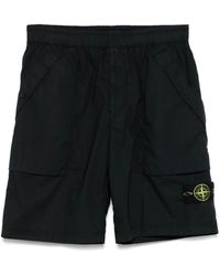 Stone Island - Comfort Fit Shorts Stretch Cotton Tela 'Paracadute' - Lyst