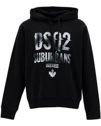 DSquared² - Logo Cotton Hoodie - Lyst