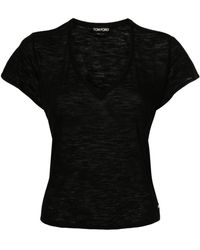 Tom Ford - Semi-sheer Mélange T-shirt - Lyst