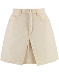 Casablancabrand - Denim Mini Skirt - Lyst