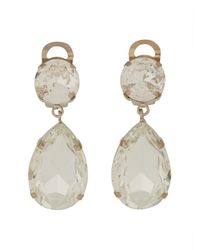 Moschino - Pendant Earrings With Jewel Stones - Lyst
