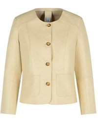 Bully - Ivory Leather Jacket - Lyst