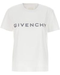 Givenchy - Rhinestone Logo T-shirt - Lyst