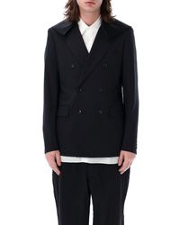 Comme des Garçons - Double-Breasted Blazer With Satin Collar - Lyst