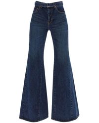 Sacai - Boot Cut Jeans With Matching Belt - Lyst