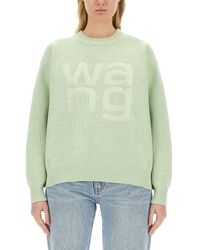 T By Alexander Wang - Jersey With Logo - Lyst