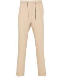 Paul Smith - Drawstring-Fastening Linen Trousers - Lyst