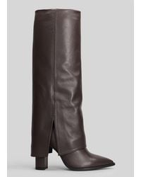 GISÉL MOIRÉ - Teddy High Heels Boots - Lyst