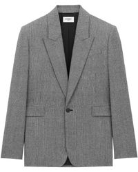 Saint Laurent - Straight Wool Blazer - Lyst