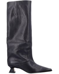 Miista - Effie Black Leather Knee Boot - Lyst