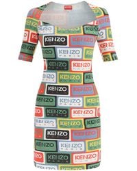 KENZO - ' Labels' Mini Dress - Lyst