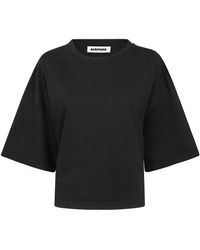 DARKPARK - Doyle Cropped Draped Short Sleeve Tee - Lyst