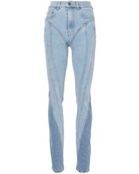 Mugler - Spiral High-rise Skinny Jeans - Lyst