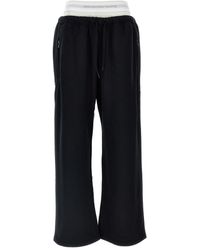 T By Alexander Wang - 'Wide Leg W/ Logo Elastic Exposed Brief' Joggers - Lyst