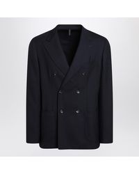 Santaniello - Checked Double Breasted Jacket - Lyst