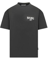 Palm Angels - Pa City Washed T-shirt - Lyst