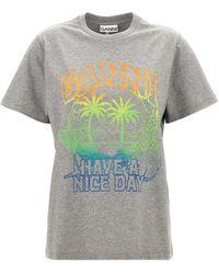 Ganni - 'Have A Nice Day' T-Shirt - Lyst