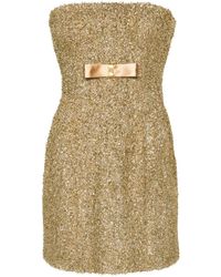Elisabetta Franchi - Short Tweed Dress With Lurex Detail, Sleeveless - Lyst