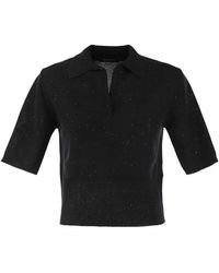 Fabiana Filippi - Short-Sleeved Polo Shirt With Sequins - Lyst