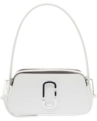 Marc Jacobs - 'the Slingshot' White Shoulder Bag With Double J Detail In Cross-grain Leather Woman - Lyst