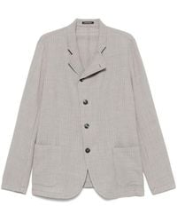 Emporio Armani - Wool Single-Breasted Blazer Jacket - Lyst