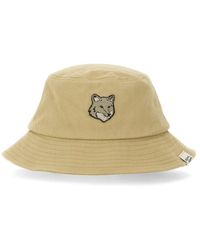 Maison Kitsuné - Bucket Hat With Fox Patch - Lyst