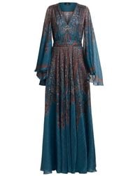 Etro - Long Dress With Paisley Print - Lyst