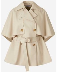 Max Mara - Short Cape Trench Coat - Lyst
