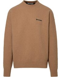 Palm Angels - Camel Cashmere Blend Sweater - Lyst