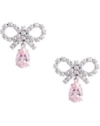 Self-Portrait - Micro Bow Drop Earrings - Lyst