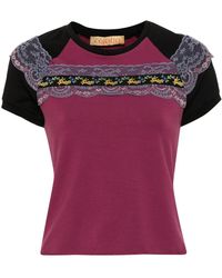 Cormio - Lace-Panelling Raglan T-Shirt - Lyst