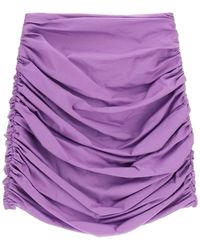 GIUSEPPE DI MORABITO - Draped Cotton Mini Skirt - Lyst