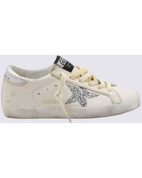 Golden Goose - White And Silver Leather Sneakers - Lyst