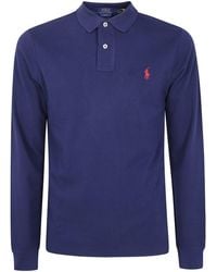 Polo Ralph Lauren - Long Sleeve Knit Polo Shirt - Lyst