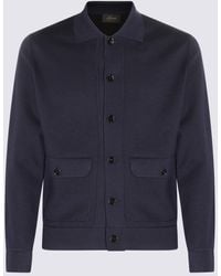 Brioni - Navy Cotton And Cashmere Blend Casual Jacket - Lyst