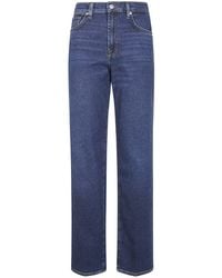 7 For All Mankind - "Stovepipe" Straight Bluecrest Jeans Clothing - Lyst