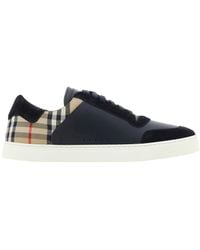 Burberry - Stevie Suede Leather Sneakers - Lyst