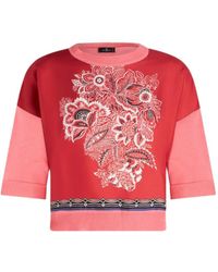 Etro - Raspberry Top With Floral Print - Lyst